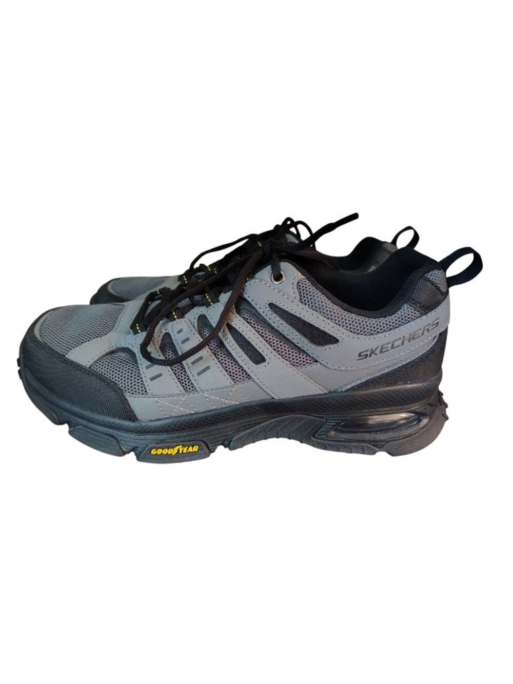 Men's Skechers Goodyear Sneakers Size 9.5, Gray Black, Air Cooled Memory Foam